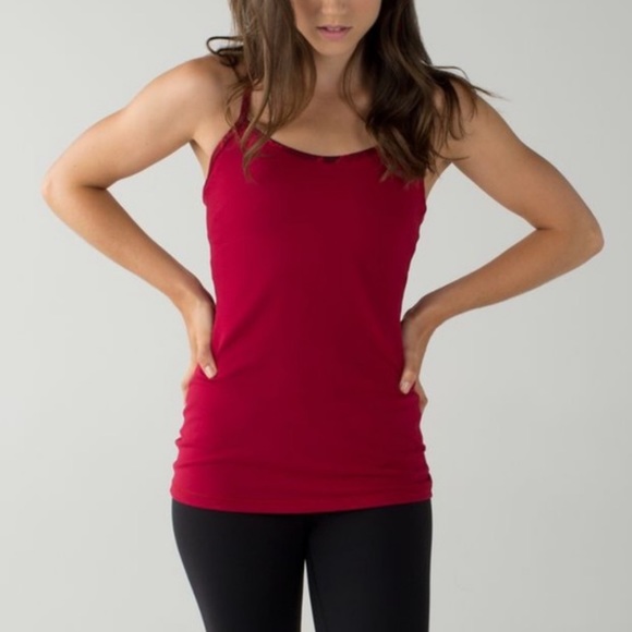 Lululemon Power Y Tank Cranberry Size 8 Athleisure - Picture 4 of 16